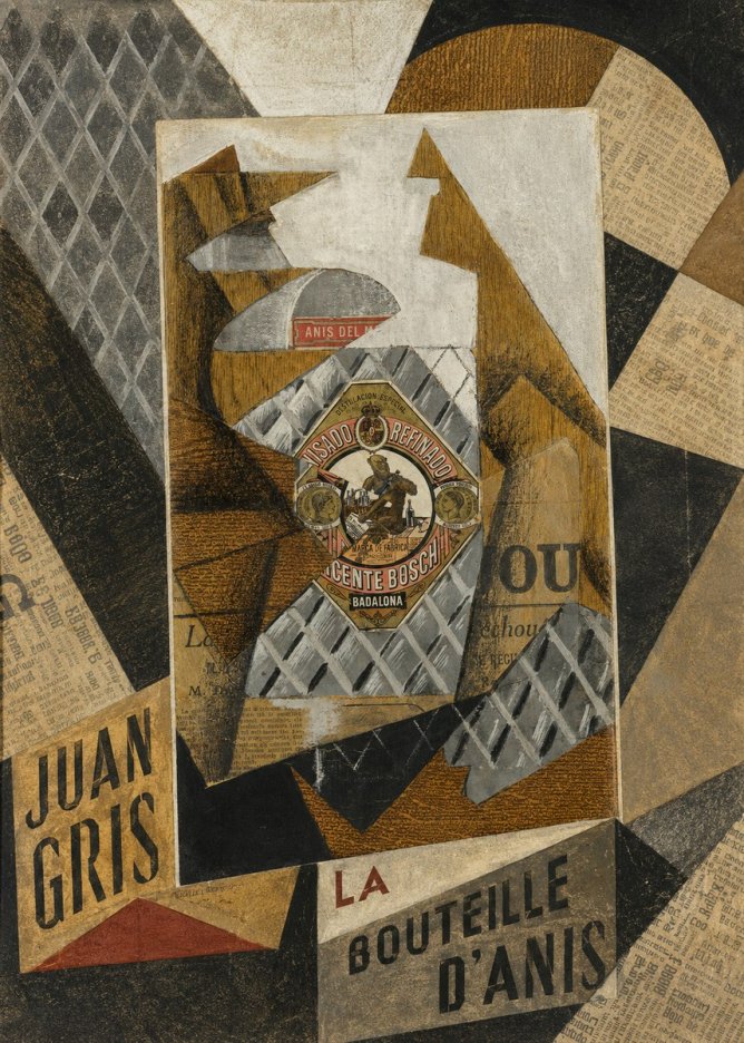 Juan Gris La Bouteille D'anis No5 - Affiche