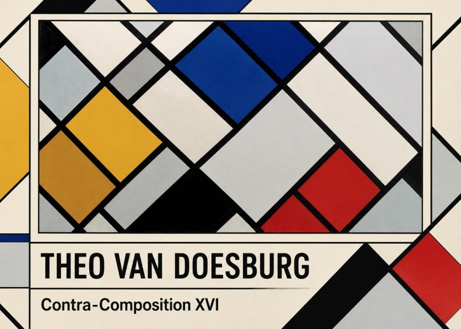 Theo van Doesburg Contra-composition Xvi No1 - Affiche