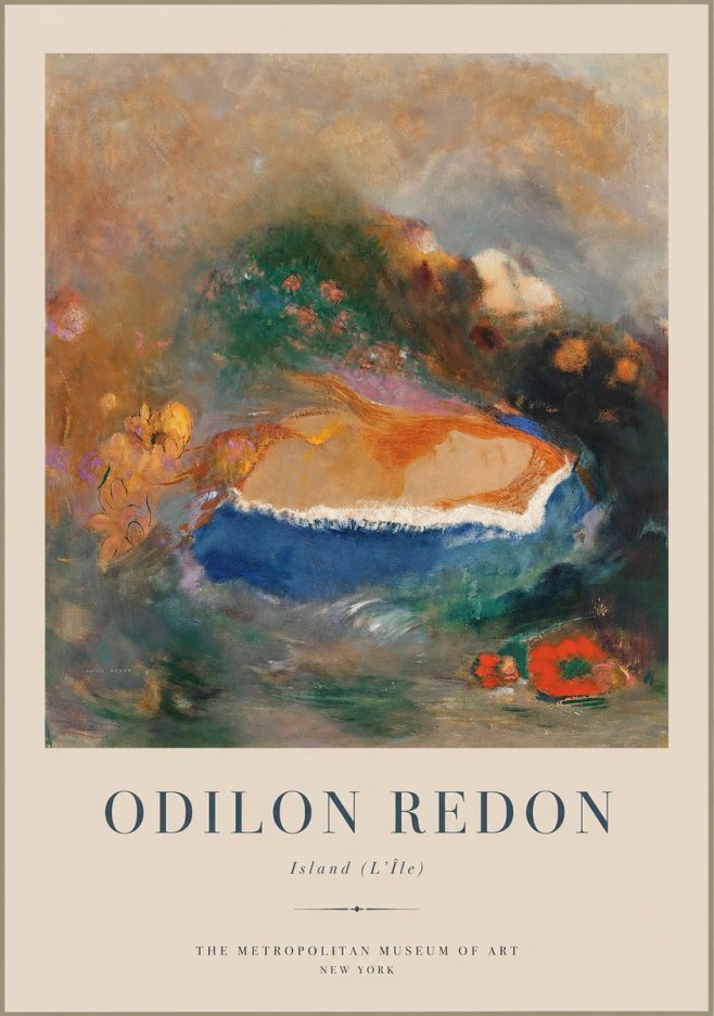 Odilon Redon Island (L'île) No1 - Affiche