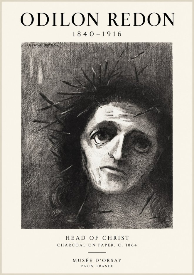 Odilon Redon Head of Christ I No1 - Affiche