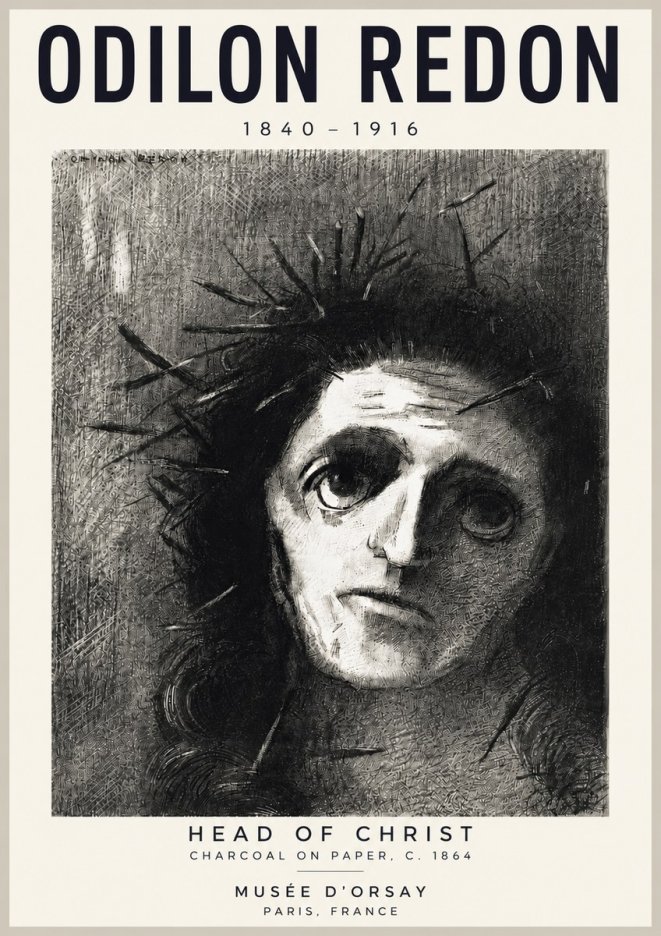 Odilon Redon Head of Christ I No4 - Affiche
