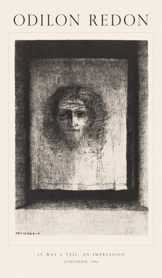 Odilon Redon It Was a Veil, an Impression No1 - Affiche