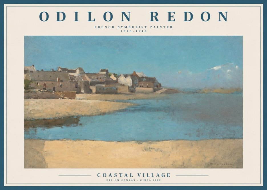 Odilon Redon Coastal Village No2 - Affiche