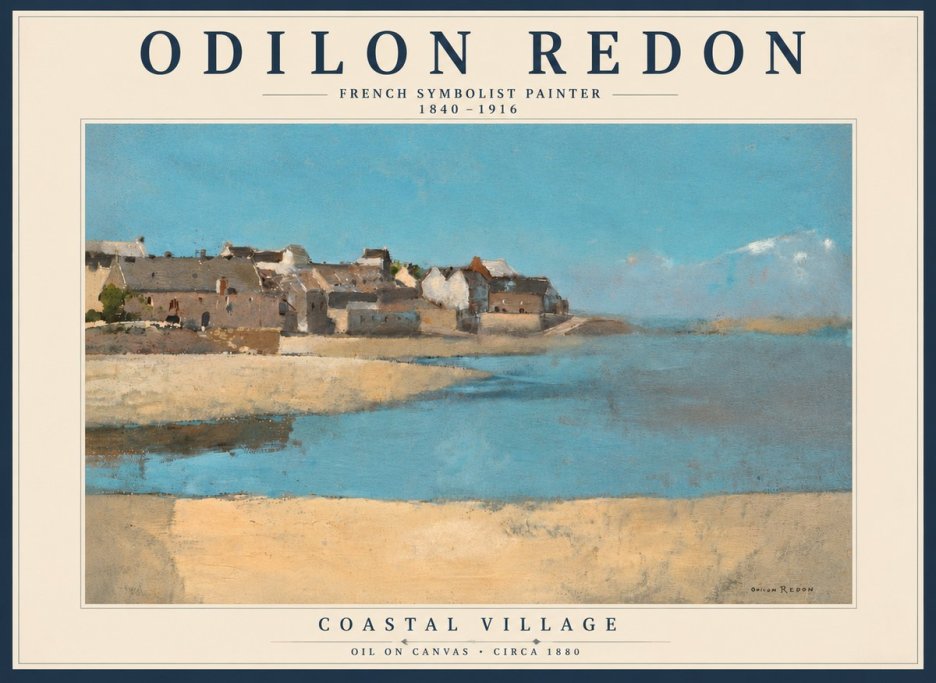 Odilon Redon Coastal Village No6 - Affiche