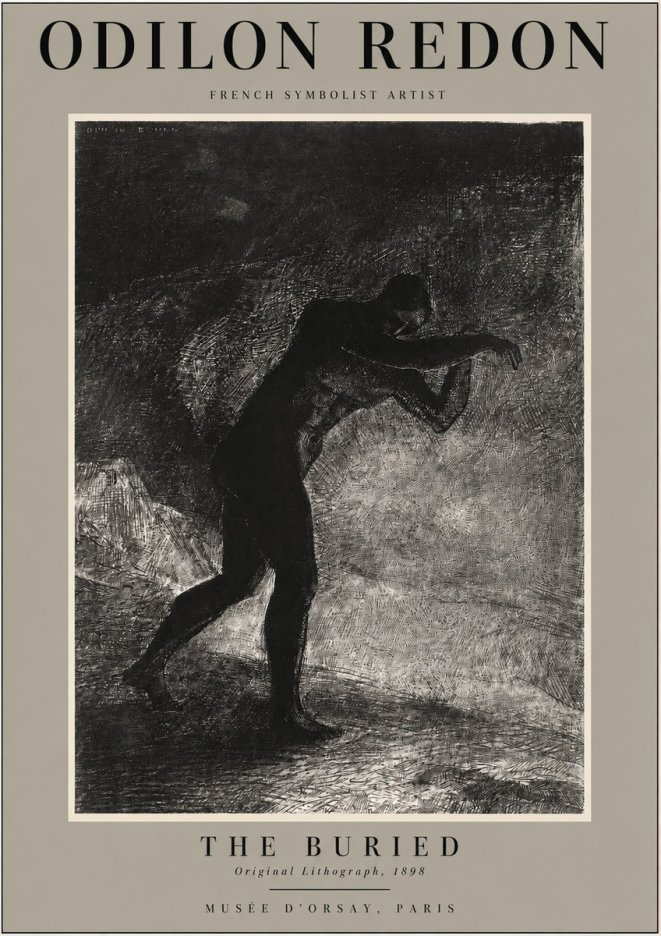 Odilon Redon The Buried No2 - Affiche