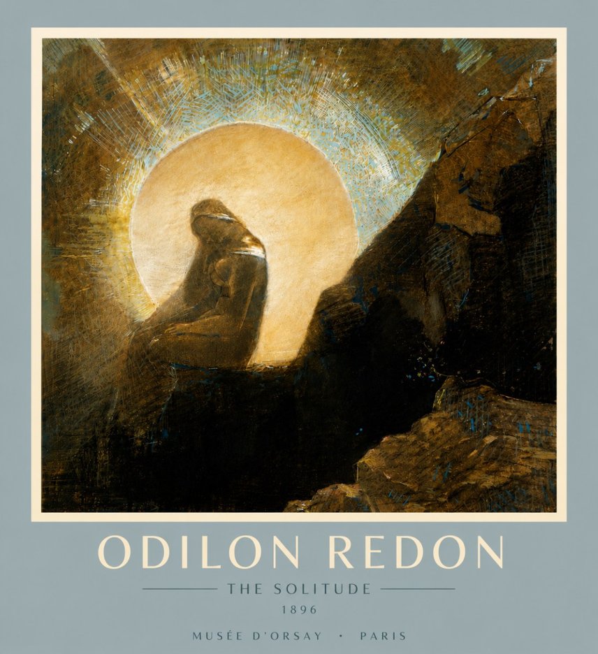 Odilon Redon The Solitude No6 - Affiche