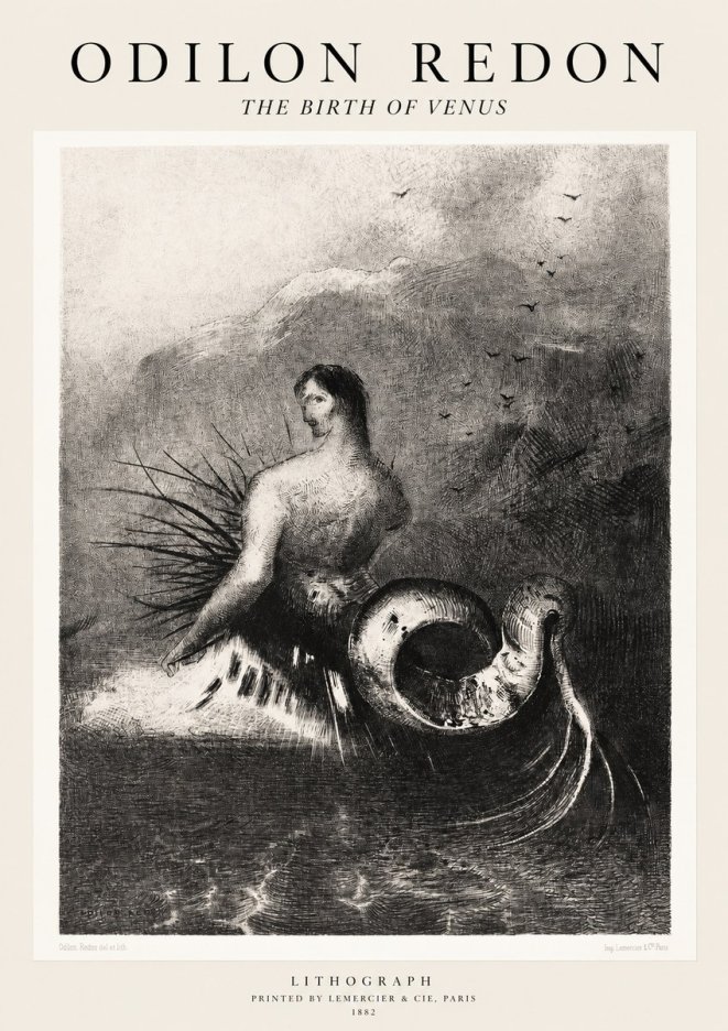 Odilon Redon The Birth of Venus No1 - Affiche