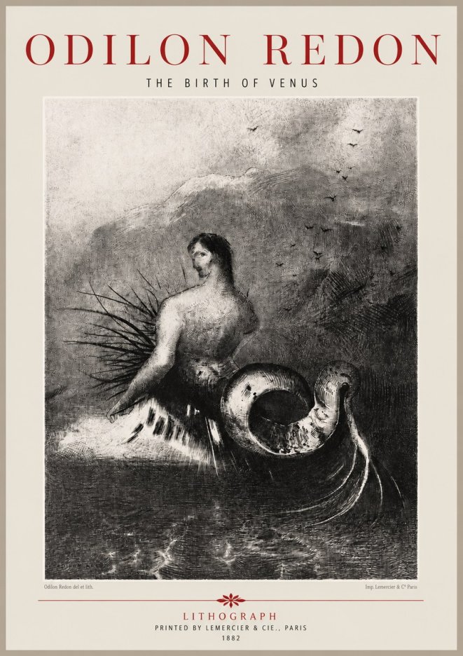 Odilon Redon The Birth of Venus No3 - Affiche