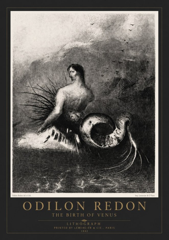Odilon Redon The Birth of Venus No4 - Affiche