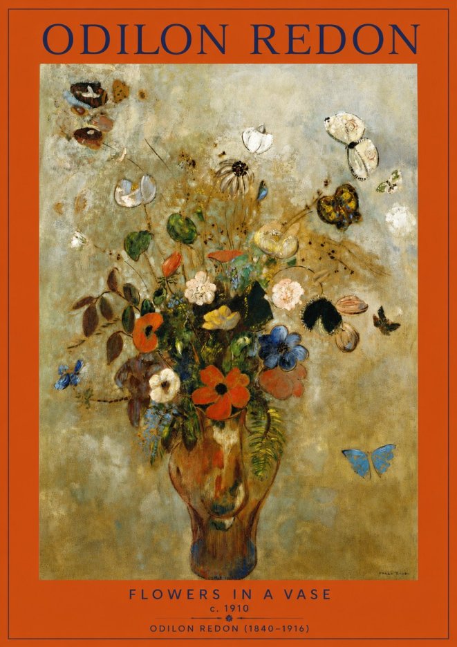 Odilon Redon Flowers in a Vase I No2 - Affiche