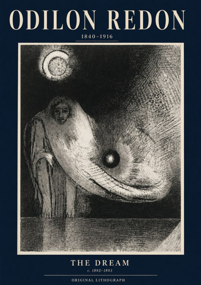 Odilon Redon The Dream No3 - Affiche