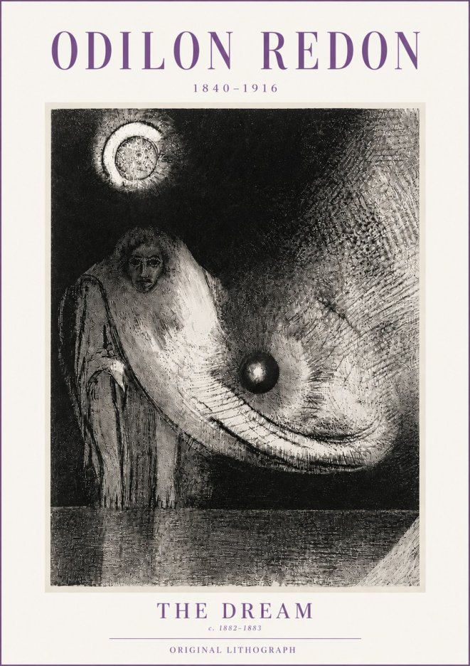 Odilon Redon The Dream No4 - Affiche