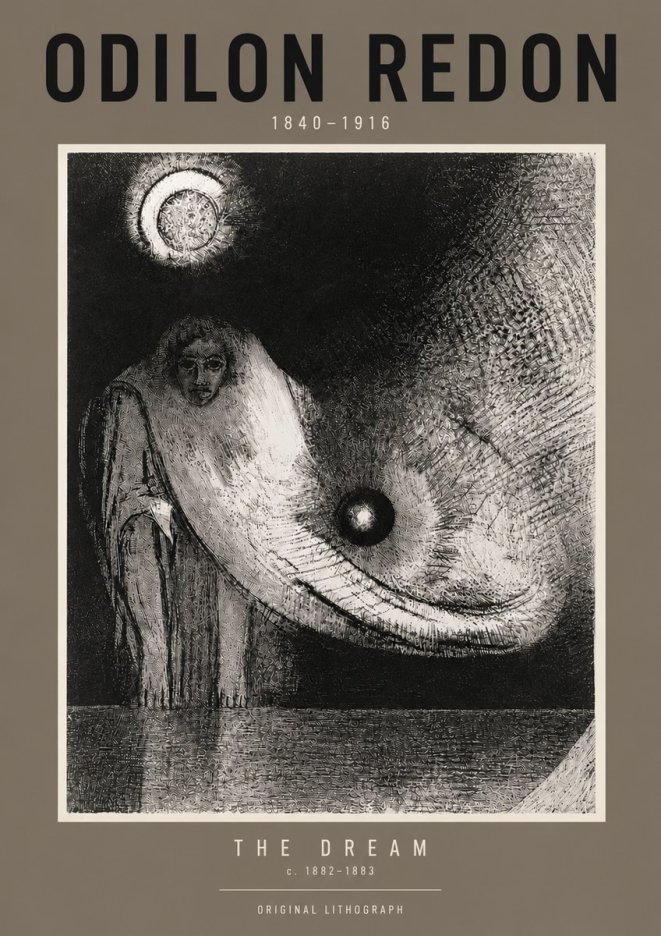 Odilon Redon The Dream No6 - Affiche
