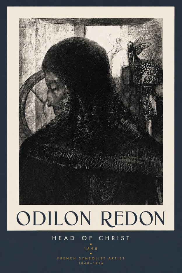 Odilon Redon Head of Christ II No3 - Affiche