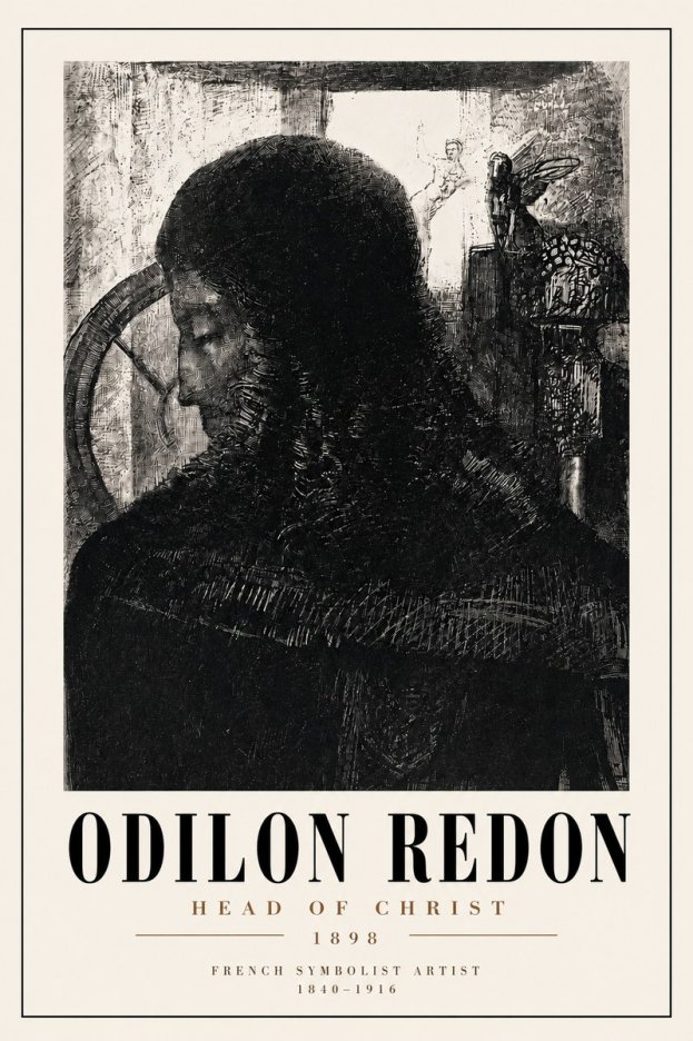 Odilon Redon Head of Christ II No4 - Affiche
