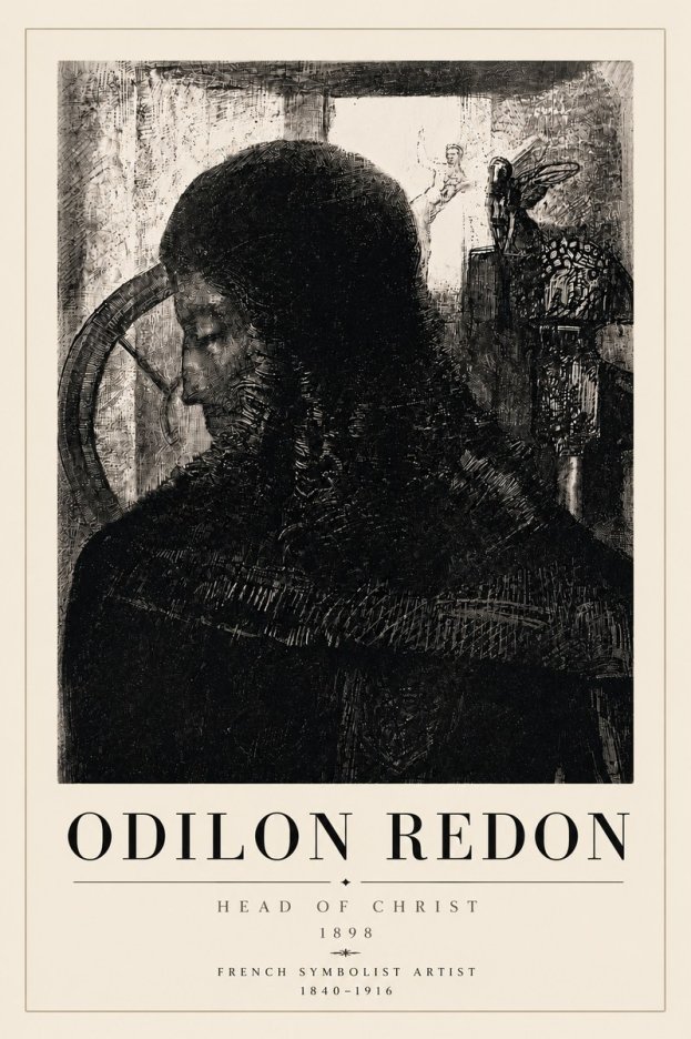 Odilon Redon Head of Christ II No6 - Affiche