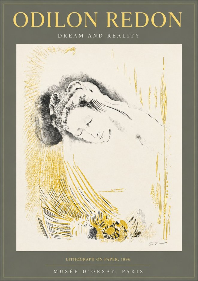 Odilon Redon Dream and Reality No2 - Affiche