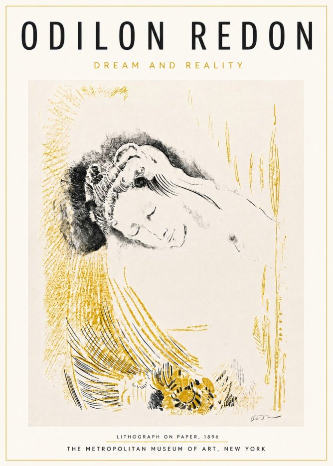 Odilon Redon Dream and Reality No5 - Affiche