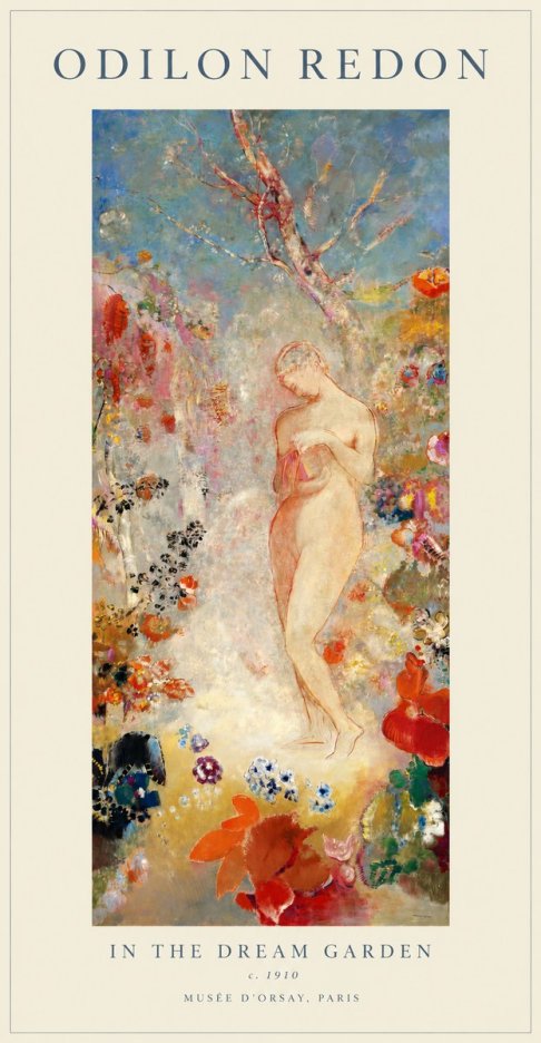 Odilon Redon In the Dream Garden No1 - Affiche
