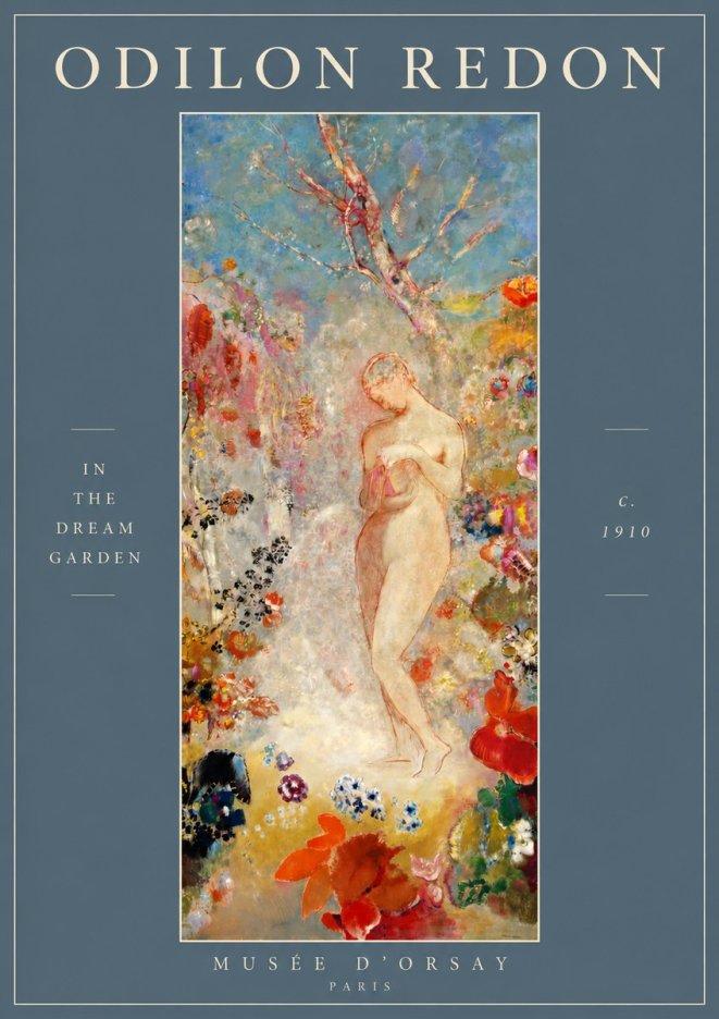 Odilon Redon In the Dream Garden No2 - Affiche