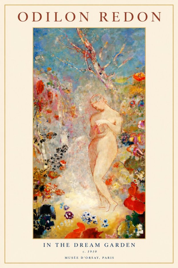 Odilon Redon In the Dream Garden No3 - Affiche