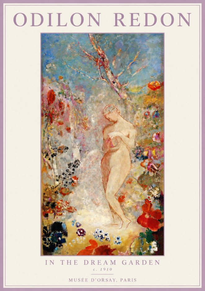 Odilon Redon In the Dream Garden No4 - Affiche