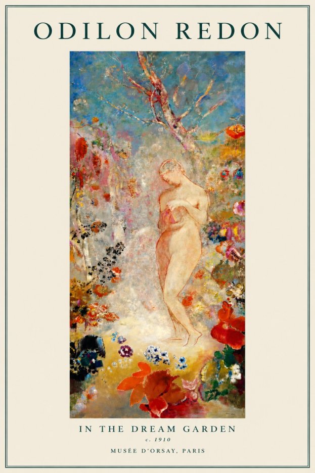 Odilon Redon In the Dream Garden No5 - Affiche