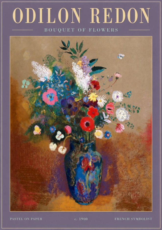 Odilon Redon Bouquet of Flowers No2 - Affiche