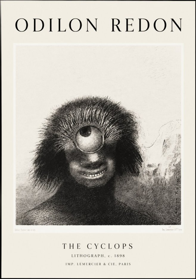 Odilon Redon The Cyclops II No1 - Affiche