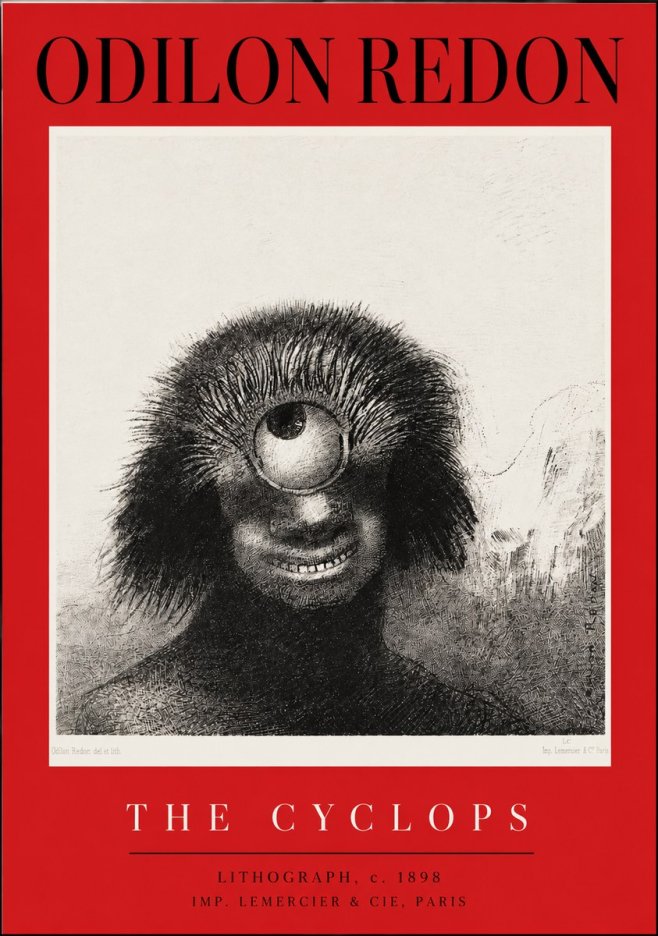 Odilon Redon The Cyclops II No2 - Affiche