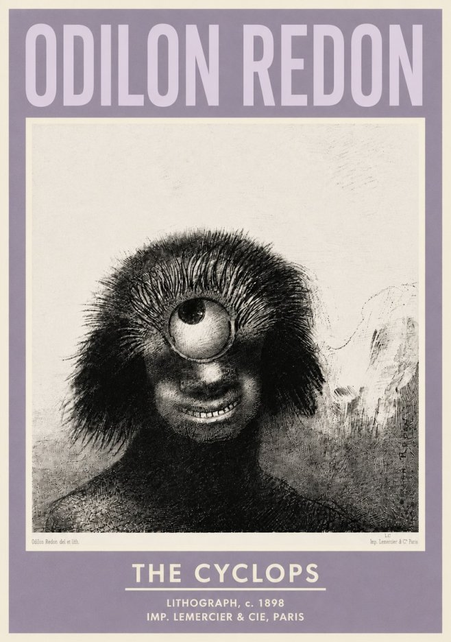 Odilon Redon The Cyclops II No4 - Affiche