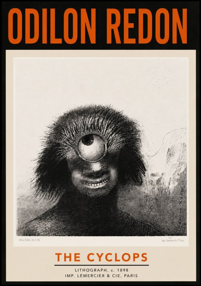 Odilon Redon The Cyclops II No5 - Affiche