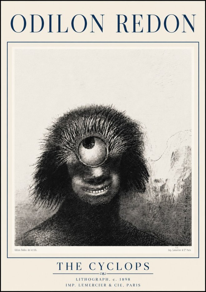 Odilon Redon The Cyclops II No6 - Affiche