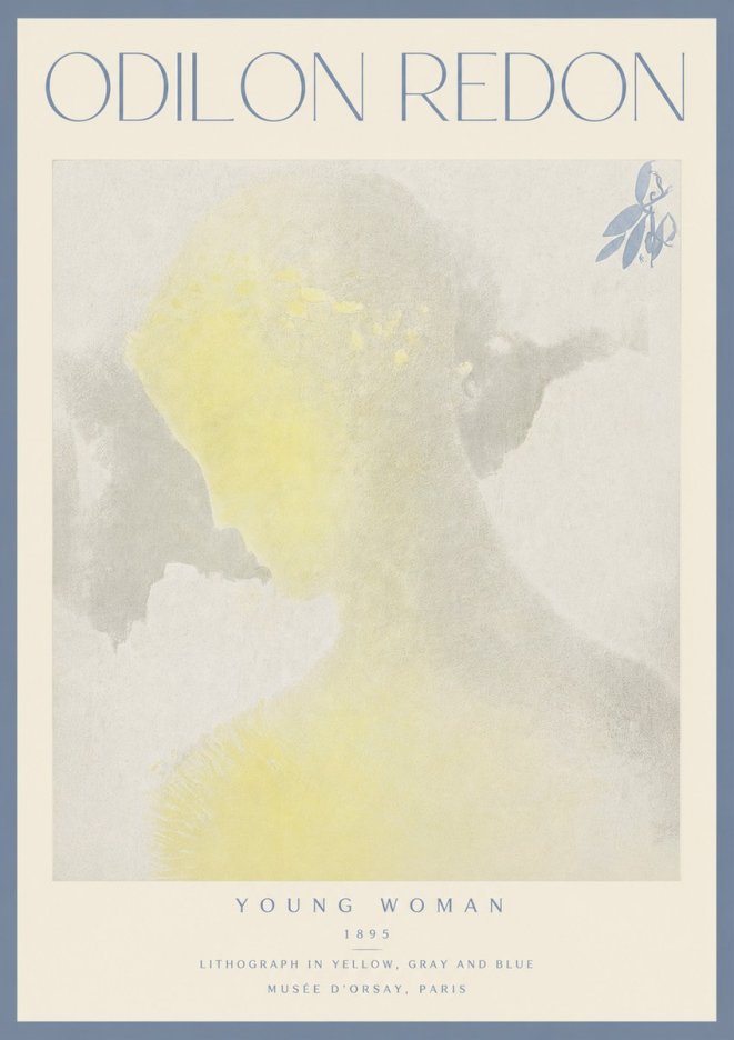 Odilon Redon Young Woman No4 - Affiche