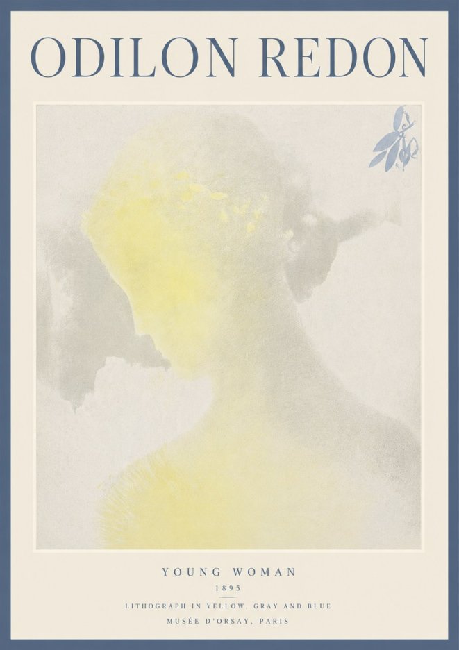 Odilon Redon Young Woman No5 - Affiche