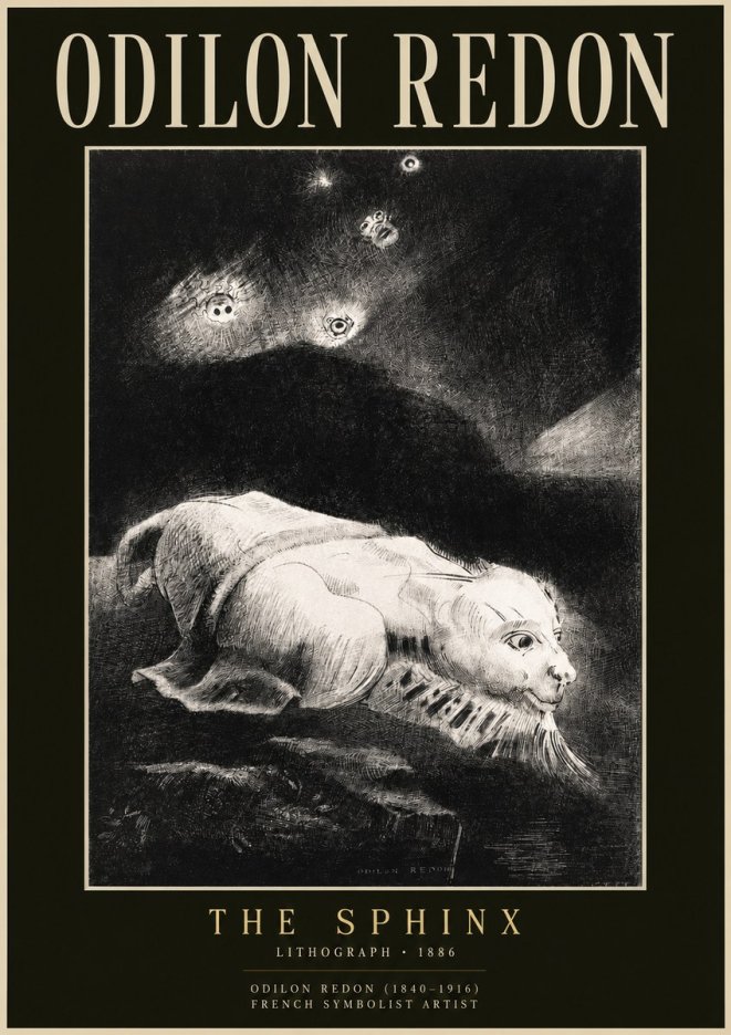 Odilon Redon The Sphinx No2 - Affiche