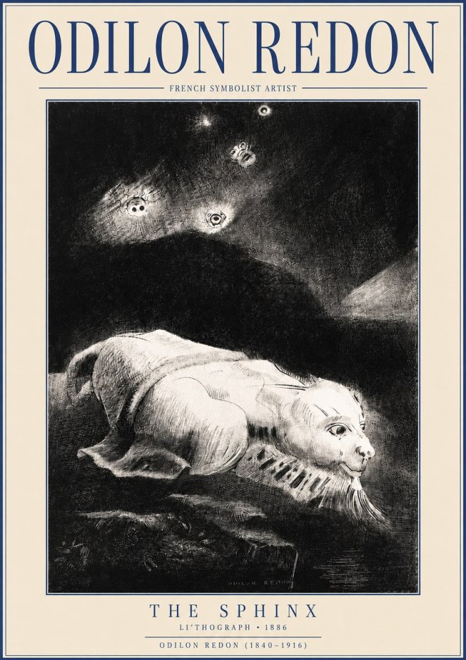 Odilon Redon The Sphinx No3 - Affiche