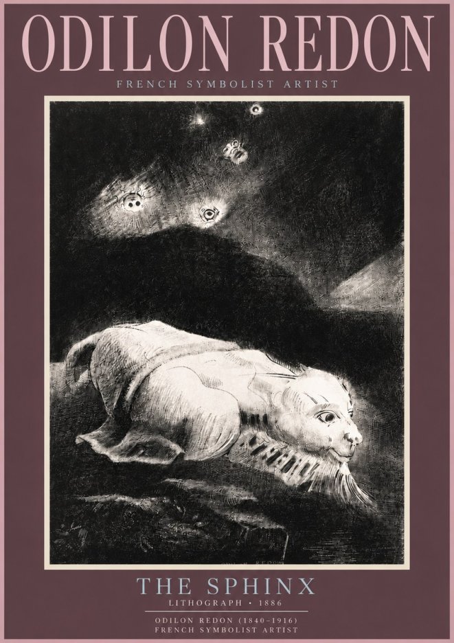 Odilon Redon The Sphinx No4 - Affiche