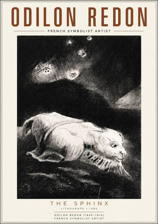 Odilon Redon The Sphinx No5 - Affiche
