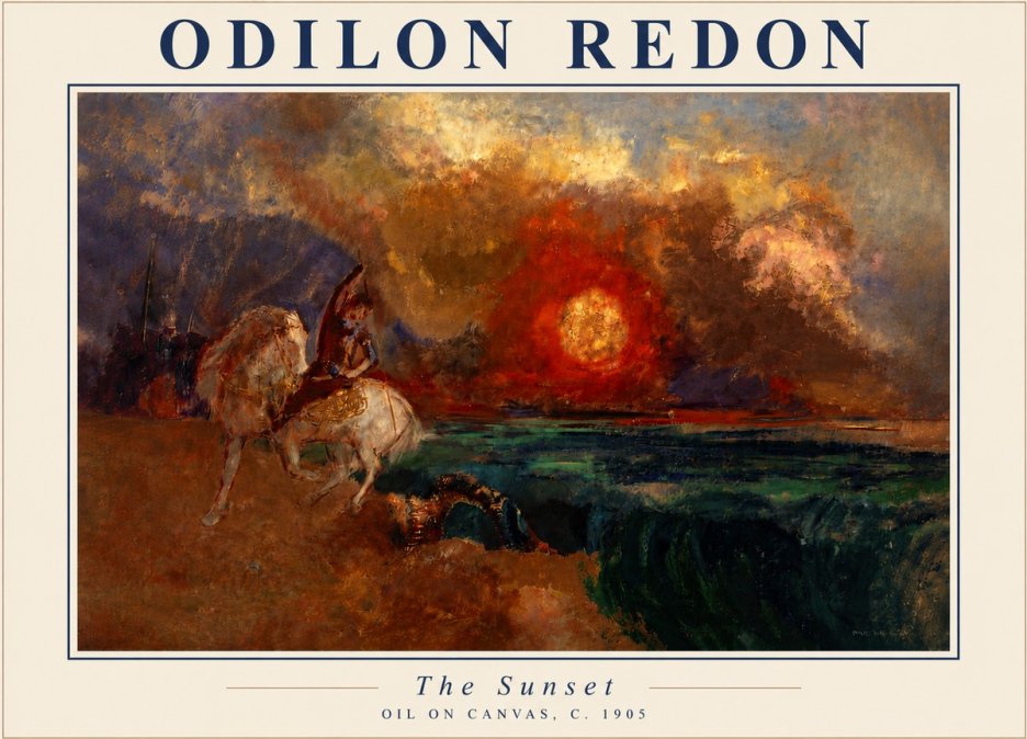 Odilon Redon The Sunset No5 - Affiche