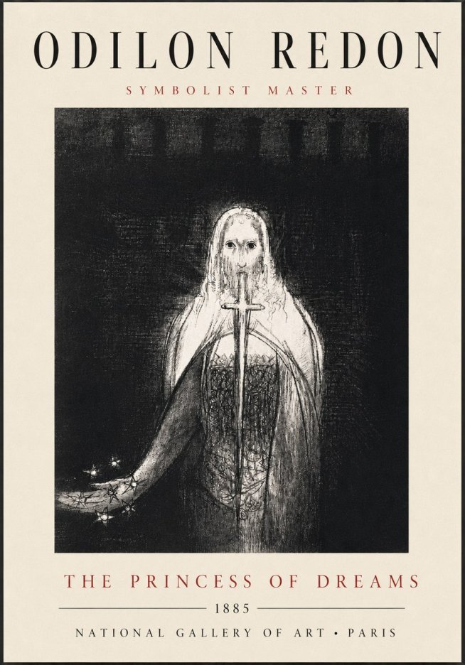 Odilon Redon The Princess of Dreams No3 - Affiche