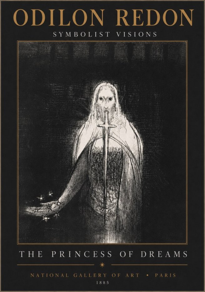 Odilon Redon The Princess of Dreams No4 - Affiche