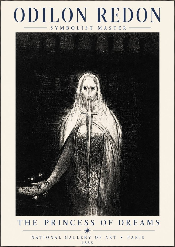 Odilon Redon The Princess of Dreams No6 - Affiche