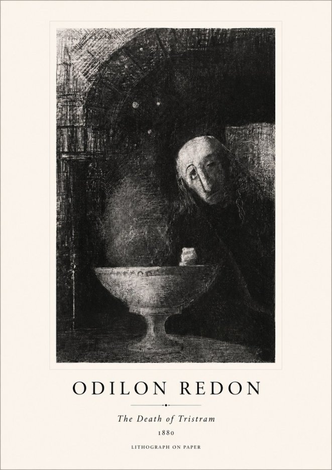 Odilon Redon The Death of Tristram No1 - Affiche
