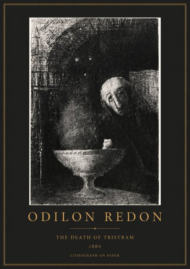 Odilon Redon The Death of Tristram No2 - Affiche