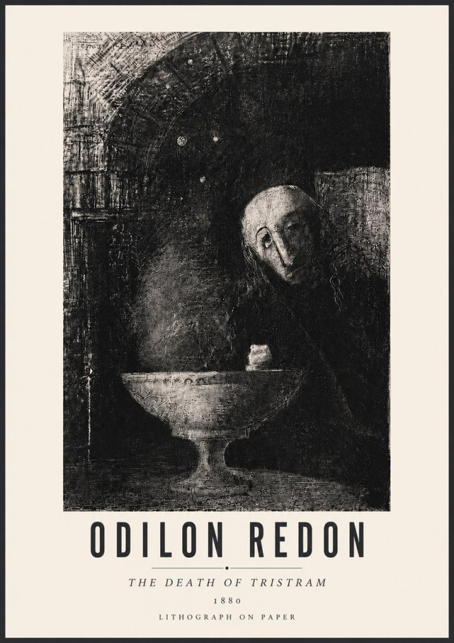 Odilon Redon The Death of Tristram No3 - Affiche