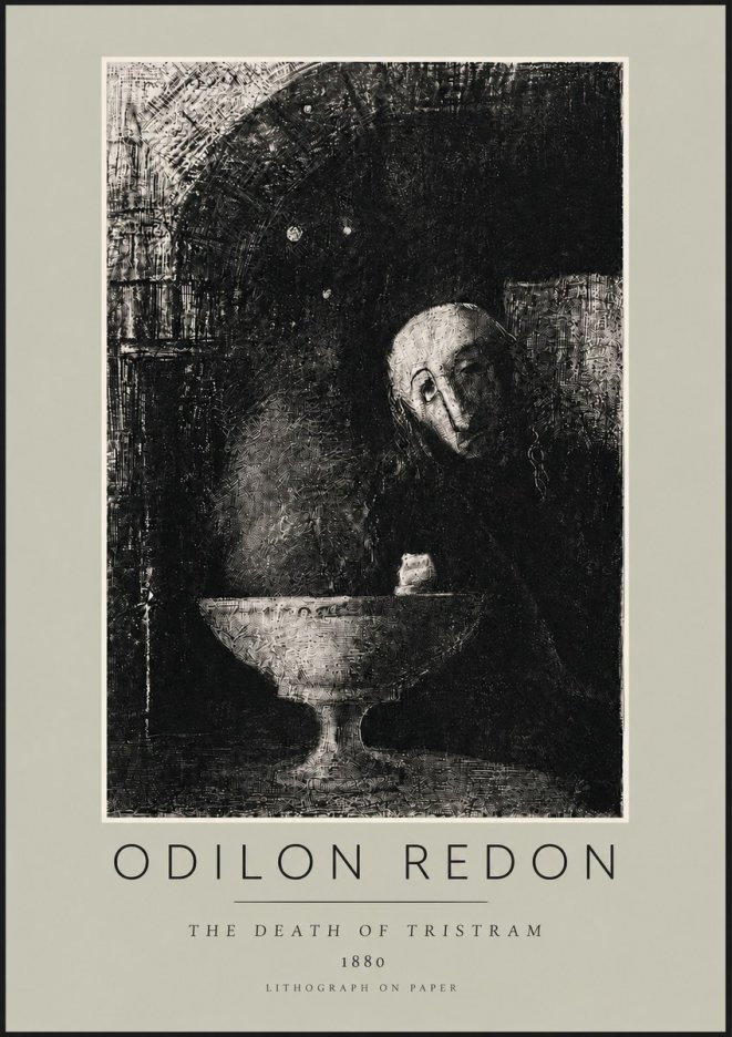 Odilon Redon The Death of Tristram No4 - Affiche