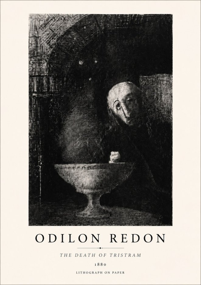 Odilon Redon The Death of Tristram No5 - Affiche
