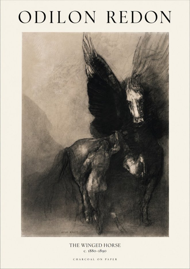 Odilon Redon The Winged Horse No1 - Affiche