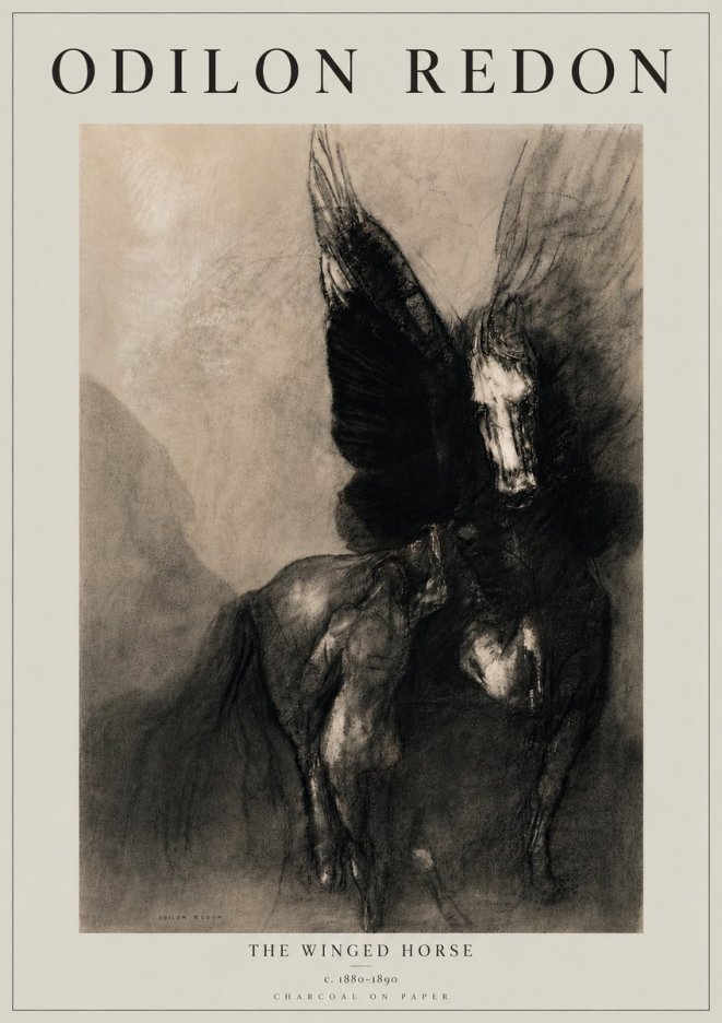 Odilon Redon The Winged Horse No5 - Affiche